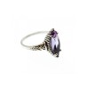 Vintage 925 Sterling Silver Amethyst Ring Size 6