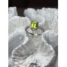 10K WHITE GOLD RING PERIDOT & DIAMONDS SIZE 6.5