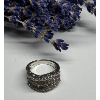 925 Sterling Silver Sapphire Ring Size 6