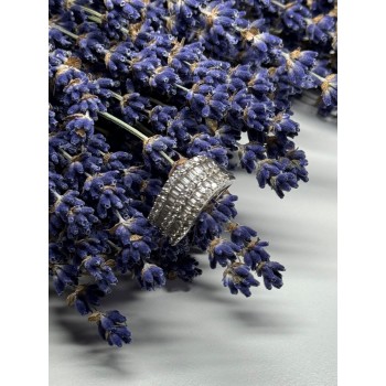 925 Sterling Silver Sapphire Ring Size 6