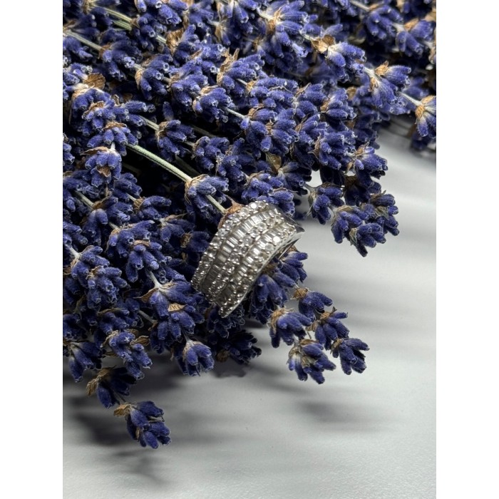 925 Sterling Silver Sapphire Ring Size 6