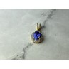10K YELLOW GOLD TANZANITE & DIAMONDS PENDANT