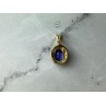 10K YELLOW GOLD TANZANITE & DIAMONDS PENDANT