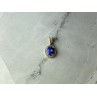 10K YELLOW GOLD TANZANITE & DIAMONDS PENDANT