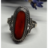 925 Sterling Silver Amber Ring Size 8