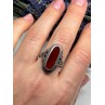 925 Sterling Silver Amber Ring Size 8