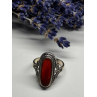 925 Sterling Silver Amber Ring Size 8
