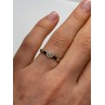 10K WHITE GOLD DIAMOND HEART  RING SIZE 6