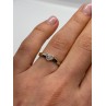 10K WHITE GOLD DIAMOND HEART  RING SIZE 6