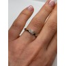 10K WHITE GOLD DIAMOND HEART  RING SIZE 6