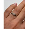 10K WHITE GOLD DIAMOND HEART  RING SIZE 6