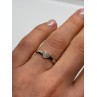 10K WHITE GOLD DIAMOND HEART  RING SIZE 6