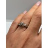 925 Sterling Silver White Sapphire Ring Size 6