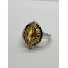 925 STERLING SILVER CITRINE RING SIZE 6.5