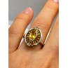 925 STERLING SILVER CITRINE RING SIZE 6.5