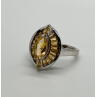 925 STERLING SILVER CITRINE RING SIZE 6.5