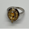 925 STERLING SILVER CITRINE RING SIZE 6.5