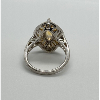 925 STERLING SILVER CITRINE RING SIZE 6.5