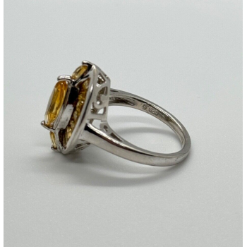 925 STERLING SILVER CITRINE RING SIZE 6.5