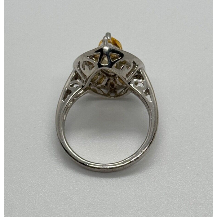 925 STERLING SILVER CITRINE RING SIZE 6.5
