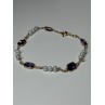 14K YELLOW GOLD AMETHYST & PEARLS BRACELET LENGTH 7