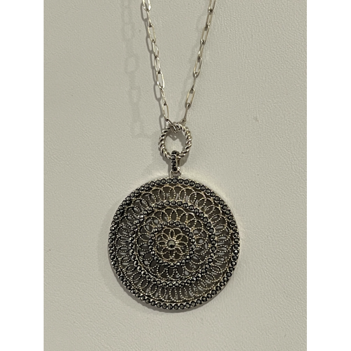 925 STERLING SILVER  MARCASITE NECKLACE