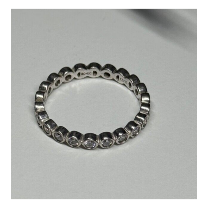 925 Sterling Silver CZ Ring Size 7.5