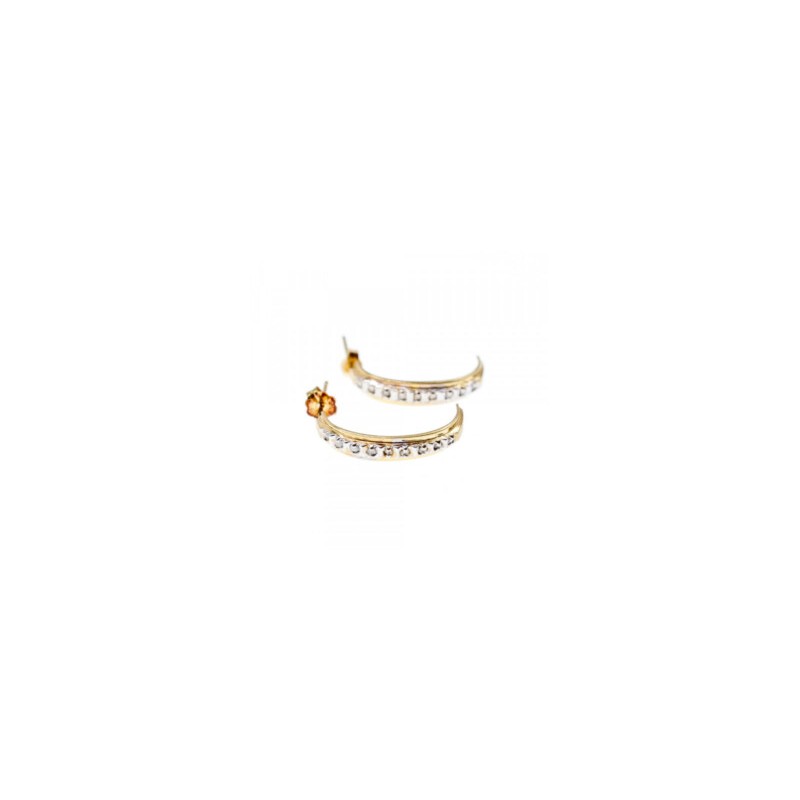 14K YELLOW GOLD DIAMONDS EARRINGS