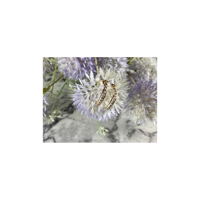 14K YELLOW GOLD DIAMONDS EARRINGS