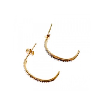 14K YELLOW GOLD DIAMONDS EARRINGS