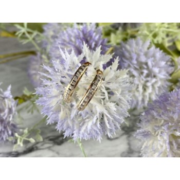 14K YELLOW GOLD DIAMONDS EARRINGS