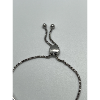 925 STERLING SILVER SPINEL & CZ HEART BRACELET