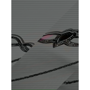 925 STERLING SILVER SPINEL & CZ HEART BRACELET