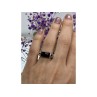 Vintage 925 Sterling Silver Onyx & Marcasites Ring Size 6.5