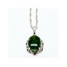 925 Sterling Silver Green Jade Chain with Pendant