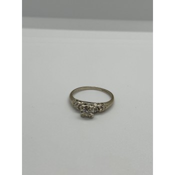 14K WHITE GOLD  DIAMONDS MATCHED PERFECTION RING SIZE 6