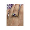925 STERLING SILVER MULTI GEMSTONES RING SIZE 11