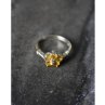 925 Sterling Silver Citrine Ring Size 8