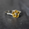 925 Sterling Silver Citrine Ring Size 8
