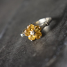 925 Sterling Silver Citrine Ring Size 8