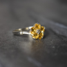 925 Sterling Silver Citrine Ring Size 8