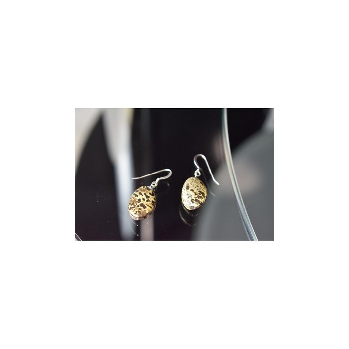 925 Sterling Silver Leopard Jasper Earrings