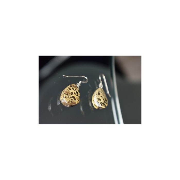 925 Sterling Silver Leopard Jasper Earrings