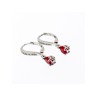 925 Sterling Silver Ruby & CZ Earrings