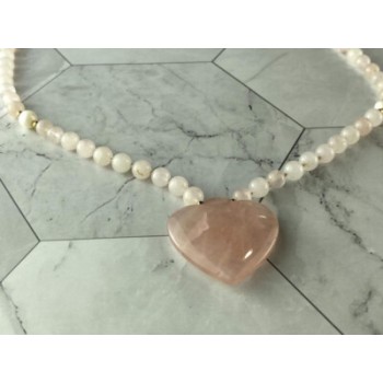 14K YELLOW GOLD ROSE QUARTZ 