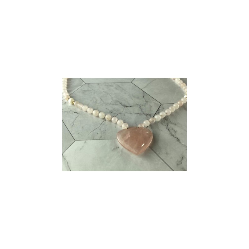 14K YELLOW GOLD ROSE QUARTZ 