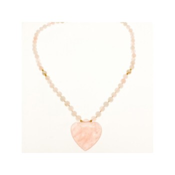 14K YELLOW GOLD ROSE QUARTZ 