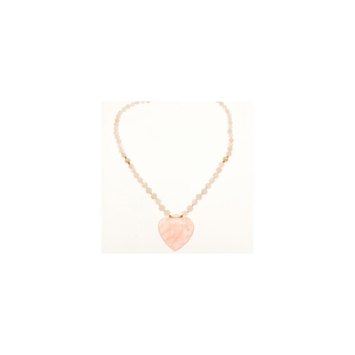 14K YELLOW GOLD ROSE QUARTZ 