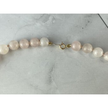 14K YELLOW GOLD ROSE QUARTZ 
