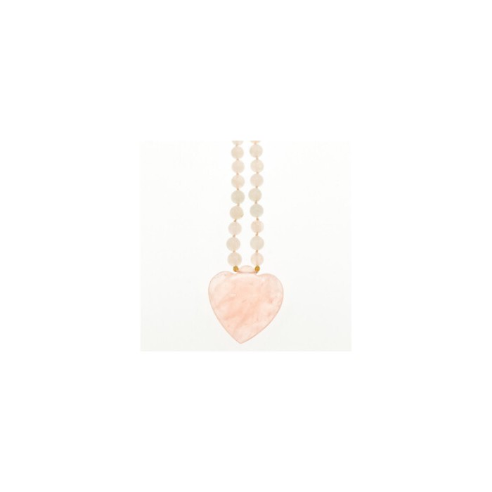 14K YELLOW GOLD ROSE QUARTZ 